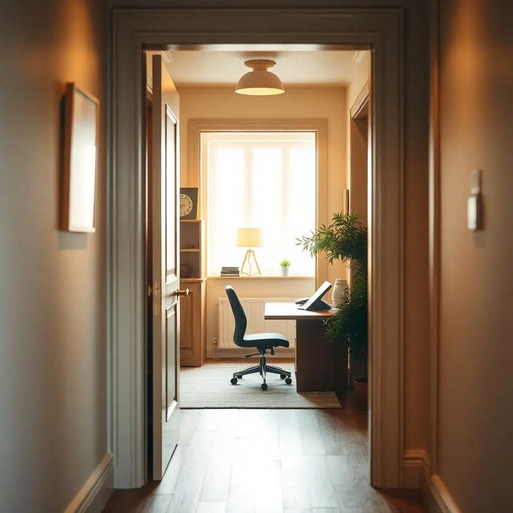 vy in på juristkontor med fönster i bakgrunden