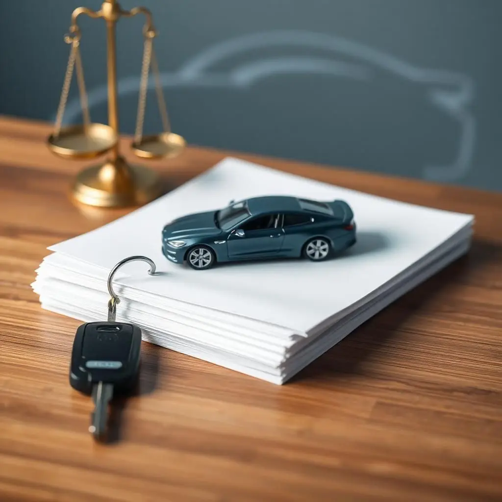 modellbil bredvid nyckel