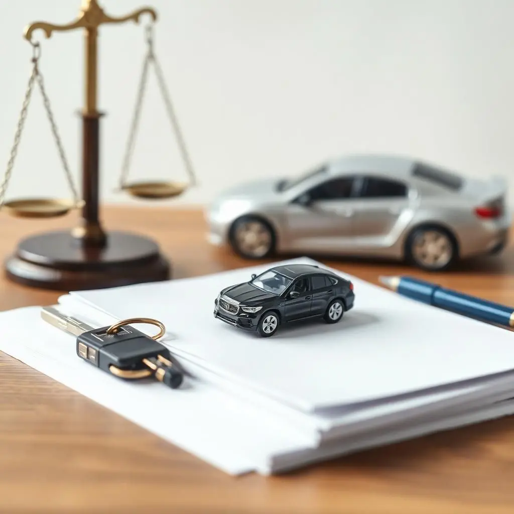 modellbil ovanpå kontrakt